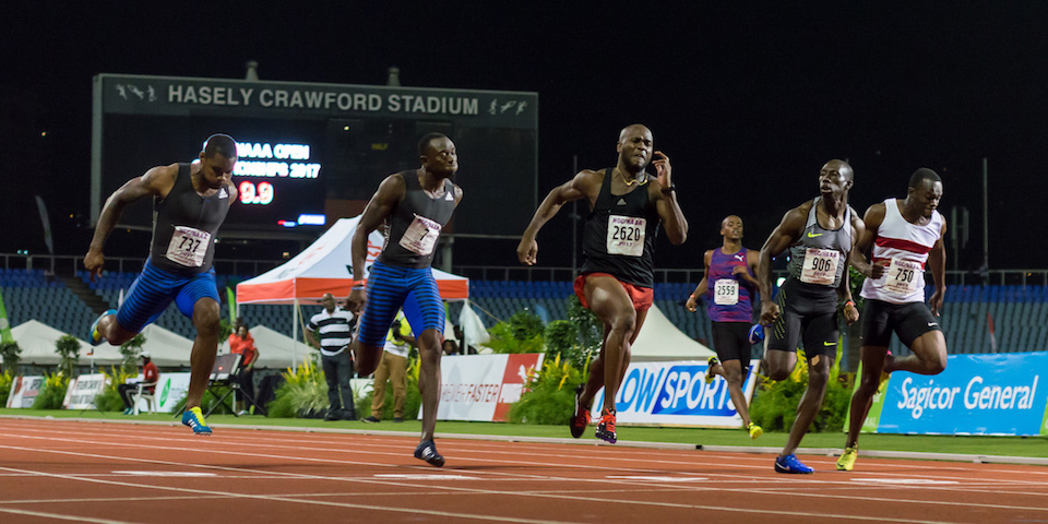 Men's 100m, National Open Championships, Haseley Crawford Stadium, Port of Spain, 2017