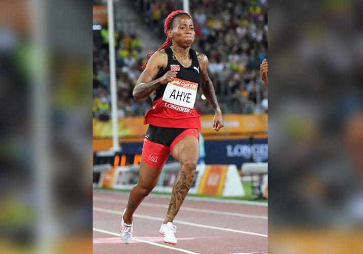 World Athletics Championships Oregon USA :  Michelle-Lee Ahye, 100m clocked 11.18