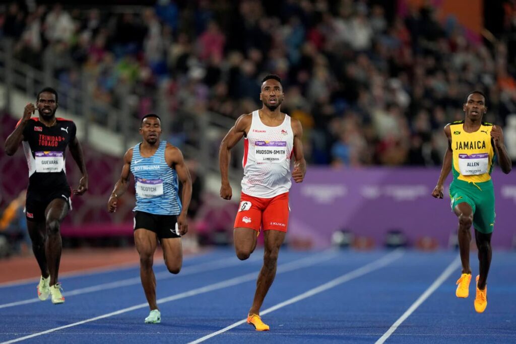 Commonwealth Games Birmingham UK : Asa Guevara (TTO) Leungo Scotch (BOT) Matthew Hudson-Smith (ENG) Nathon Allen (JAM) 400m